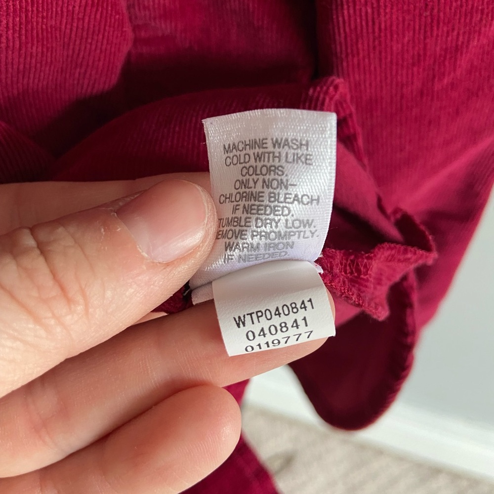 J. Jill Red Corduroy Button Up Size Medium - image 8
